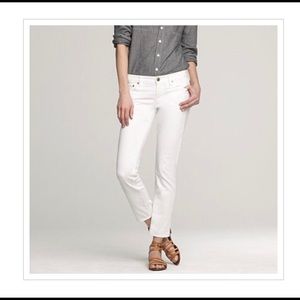 J. Crew white matchstick crop jeans